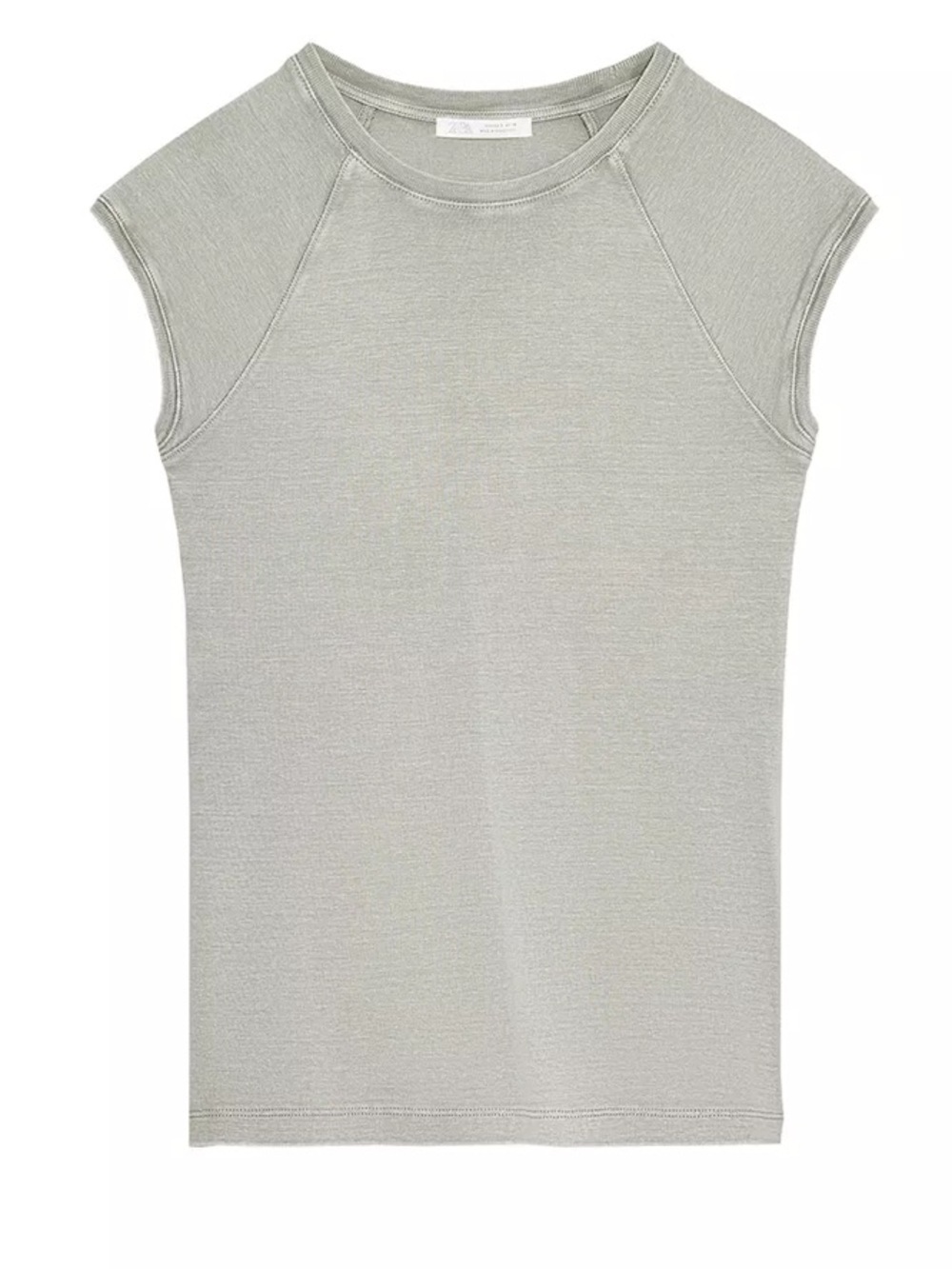 Zara washed cotton t-shirt